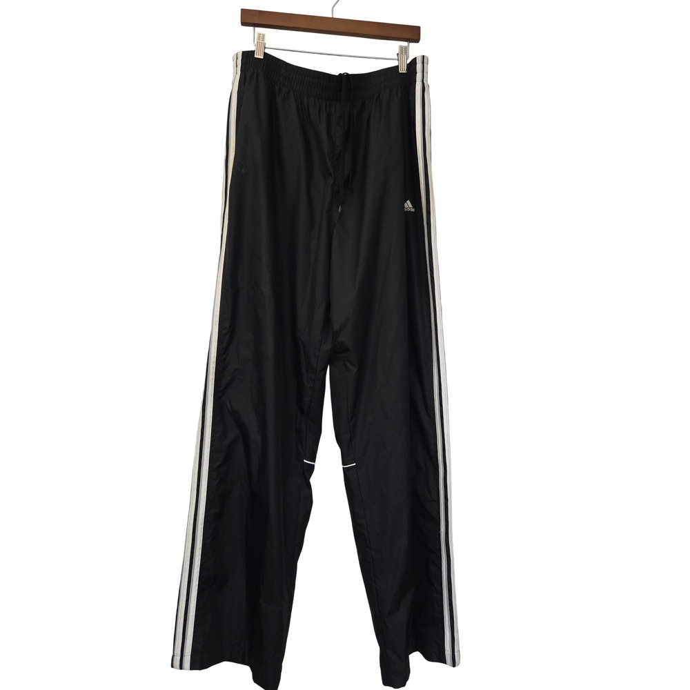 Adidas Track Pants 3-Stripe Windbreaker Athletic Track Pants Men XL Black